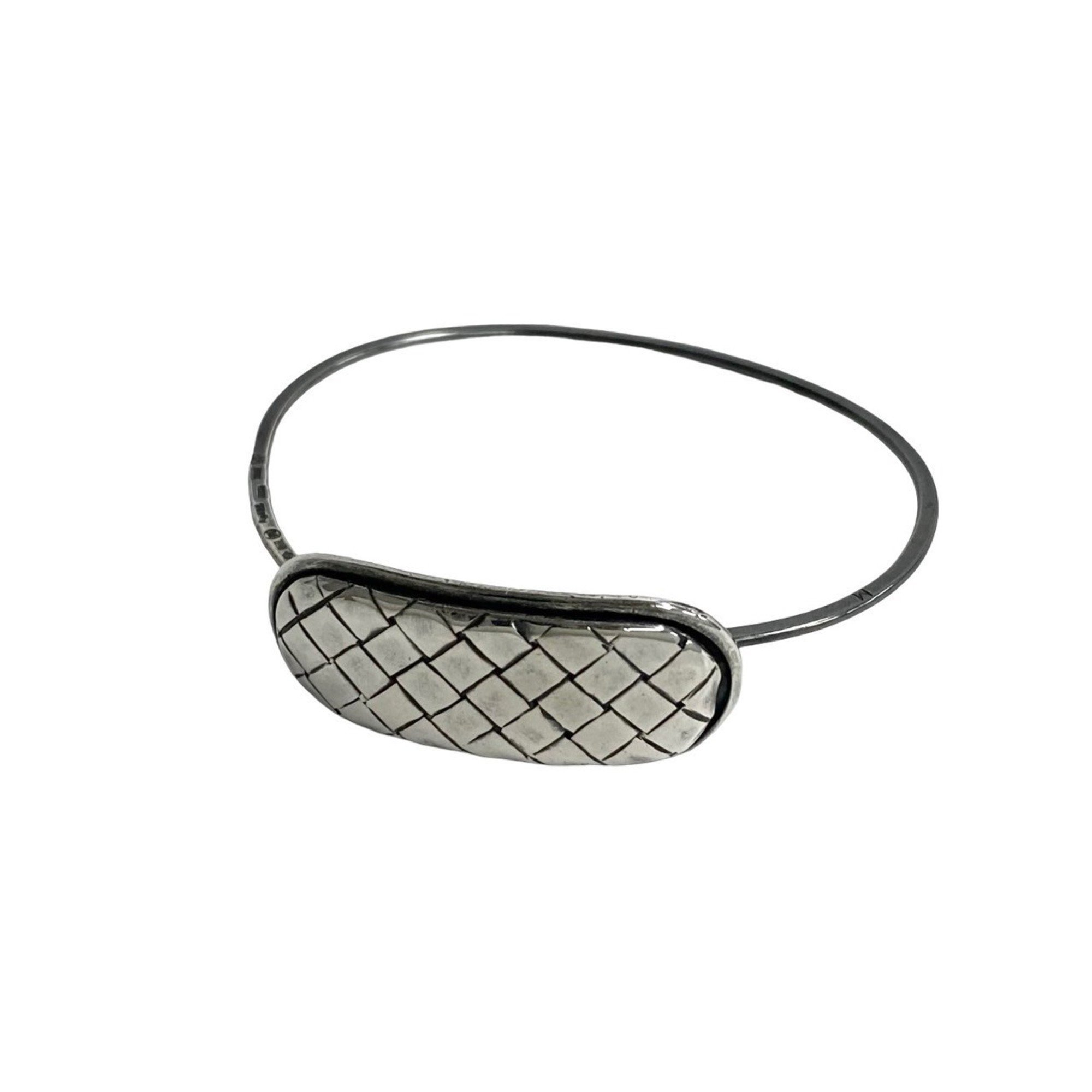 Bottega Veneta Intrecciato Silver Plated Bracelet/Bangle For Men And Women 35993